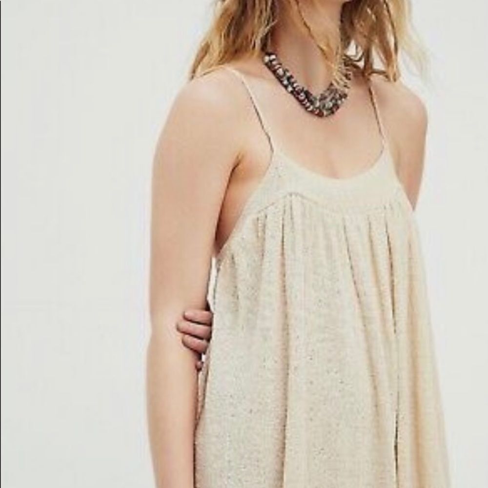 New Free People Under The Stars Terry sweater midi dress size XS - Picture 2 of 4